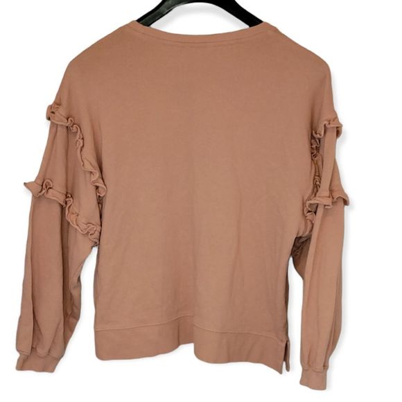 Time & Tru Pink Ruffle Sweater Size XL (16-18) - Picture 2 of 4